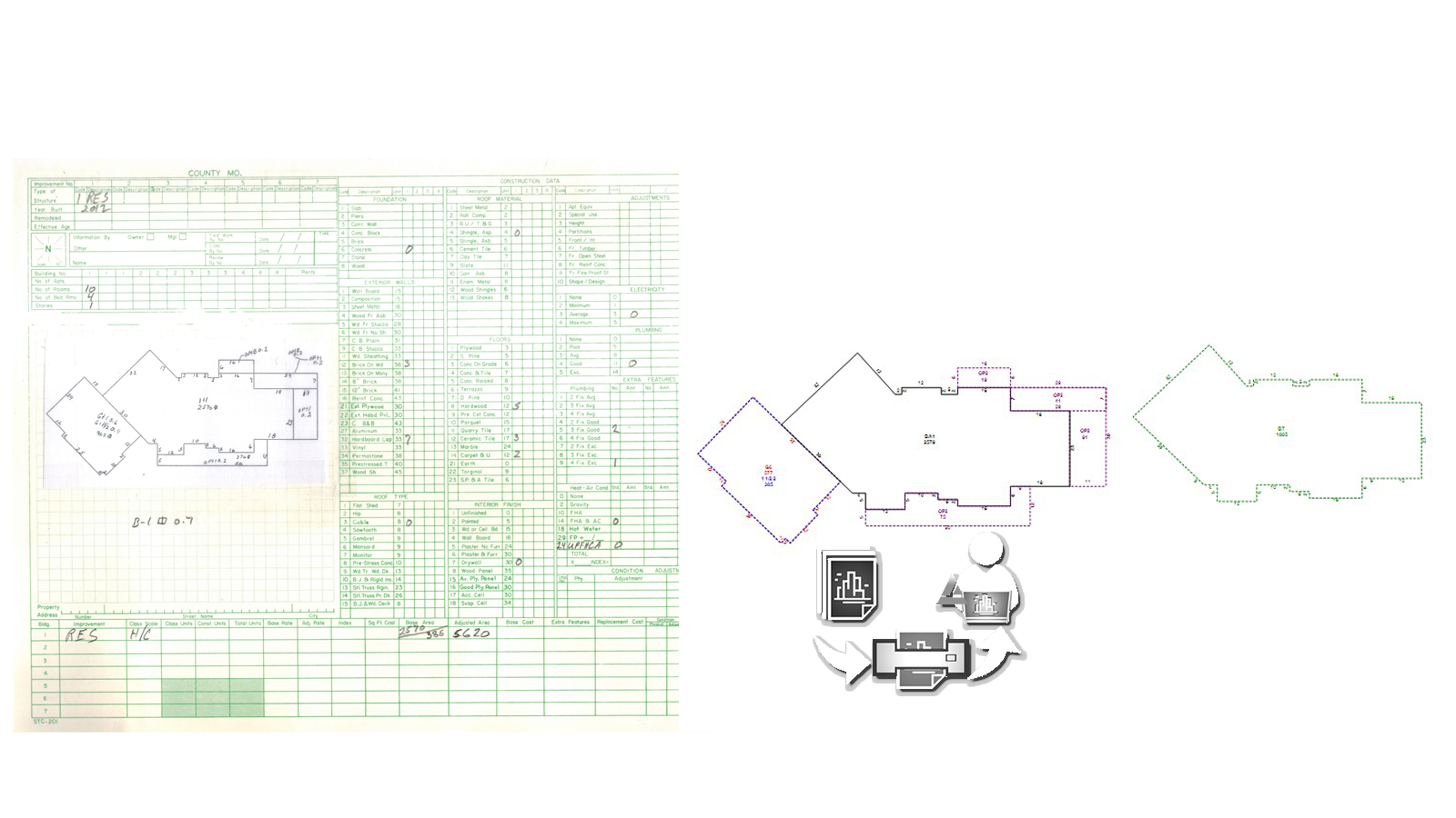 Paper-to-Digital Property Sketch Conversion